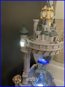 Disney Snow Globe HOURGLASS CINDERELLA Musical RARE withBox Lights Up