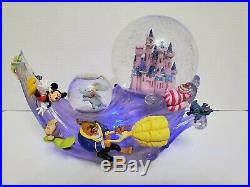 Disney Snow Globe Multi Characters Musical Lights Up with Original Box