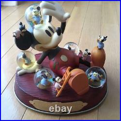 Disney Snow Globe Music Box Mickey Mouse Figure Mickey Mouse March