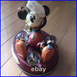 Disney Snow Globe Music Box Mickey Mouse Figure Mickey Mouse March