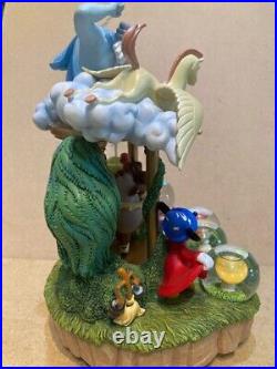 Disney Snow Globe Music Box The Sorcerer's Apprentice Rare