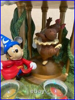 Disney Snow Globe Music Box The Sorcerer's Apprentice Rare