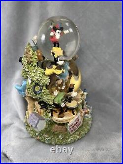 Disney Snow Globe Musical Mickey Mouse Silly Symphony band LARGE Double bubble