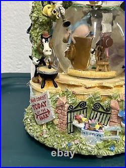 Disney Snow Globe Musical Mickey Mouse Silly Symphony band LARGE Double bubble