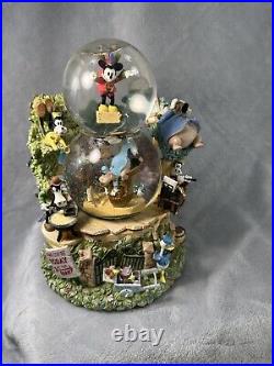 Disney Snow Globe Musical Mickey Mouse Silly Symphony band LARGE Double bubble