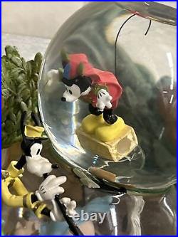 Disney Snow Globe Musical Mickey Mouse Silly Symphony band LARGE Double bubble