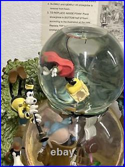 Disney Snow Globe Musical Mickey Mouse Silly Symphony band LARGE Double bubble