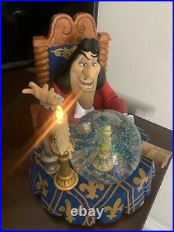 Disney Snow Globe Peter Pan Captain Hook Tinkerbell with Music Box RARE