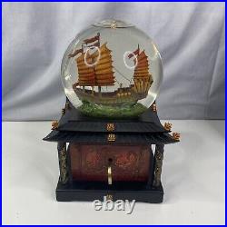 Disney Snow Globe Pirates of the Caribbean At World's End Key Lights Music READ