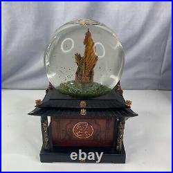 Disney Snow Globe Pirates of the Caribbean At World's End Key Lights Music READ