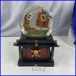 Disney Snow Globe Pirates of the Caribbean At World's End Key Lights Music READ