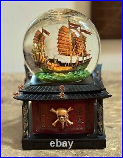 Disney Snow Globe Pirates of the Caribbean At World's End WithKey Lights Up Music