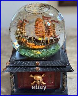 Disney Snow Globe Pirates of the Caribbean At World's End WithKey Lights Up Music