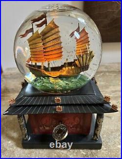 Disney Snow Globe Pirates of the Caribbean At World's End WithKey Lights Up Music