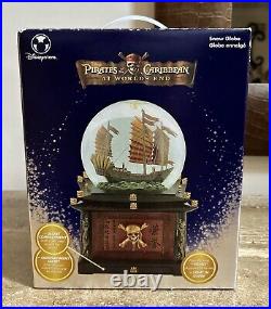 Disney Snow Globe Pirates of the Caribbean At World's End WithKey Lights Up Music