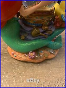 Disney Snow Globe The Little Mermaid Ariel & Music box Under the Sea RARE VTG
