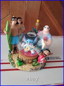 Disney Snowglobe Lilo and Stitch as Elvis Musical Aloha Oe Snow Globe