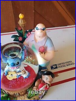 Disney Snowglobe Lilo and Stitch as Elvis Musical Aloha Oe Snow Globe