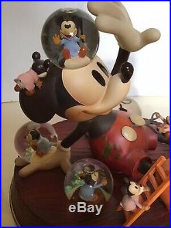 Disney Snowglobe Mickey's Nightmare Musical w 5 Mini Globes 1932 Commemorative