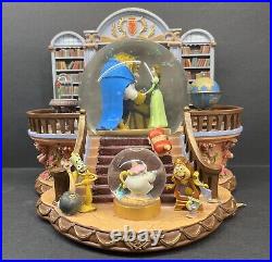 Disney Store Beauty And The Beast Library Musical Snow Globe Retired/rare