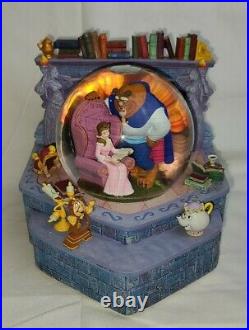 Disney Store Beauty And The Beast Snow Globe Tale As Old As Time Music Rare
