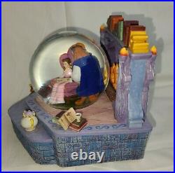 Disney Store Beauty And The Beast Snow Globe Tale As Old As Time Music Rare