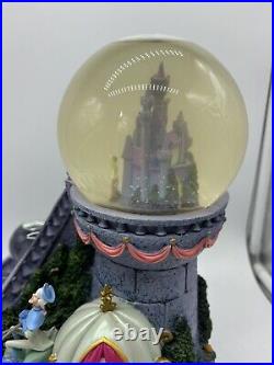 Disney Store CINDERELLA DREAM OF THE BALL Musical Light Up Double Snow Globe