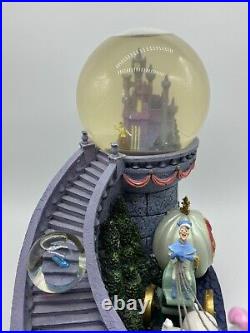 Disney Store CINDERELLA DREAM OF THE BALL Musical Light Up Double Snow Globe