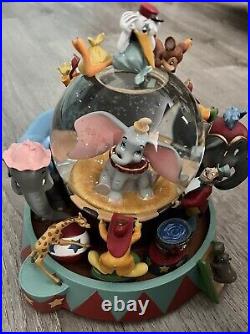 Disney Store Dumbo Animated Musical Snow Globe Entry of the Gladiators Rare