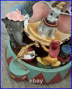 Disney Store Dumbo Animated Musical Snow Globe Entry of the Gladiators Rare