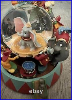 Disney Store Dumbo Animated Musical Snow Globe Entry of the Gladiators Rare