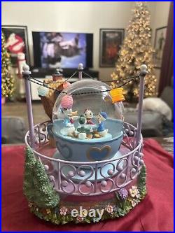 Disney Store Exclusive Donald Duck Snow Globe Music Box Tea Cup Light Up RARE