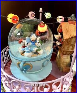 Disney Store Exclusive Donald Duck Snow Globe/Music Box TeaCup Lights (New-Open)