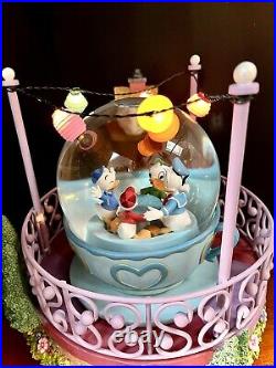 Disney Store Exclusive Donald Duck Snow Globe/Music Box TeaCup Lights (New-Open)