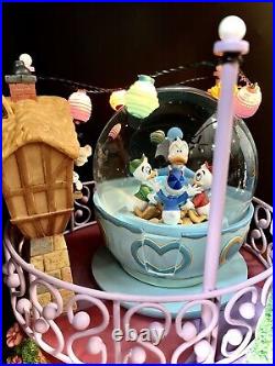 Disney Store Exclusive Donald Duck Snow Globe/Music Box TeaCup Lights (New-Open)