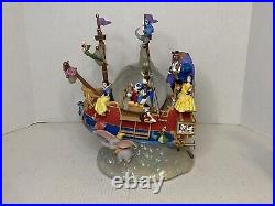 Disney Store Exclusive Gathering Ship A Whole New World Musical Snow Globe RARE