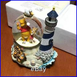 Disney Store Limited Winnie the Pooh Lighthouse Musical Snow Globe Lighted H8