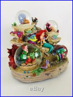 Disney Store Little Mermaid Water Globe 1988 Under the Sea Ariel Musical DAMAGE