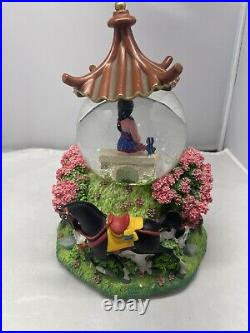 Disney Store MULAN Mushu Dragon Cricket Reflection Music Box Water Glitter Globe
