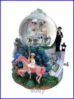 Disney Store Mary Poppins Let's Go Fly A Kite Water Snow Globe Music Box