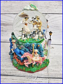 Disney Store Mary Poppins Let's Go Fly A Kite Water Snow Globe Music Box