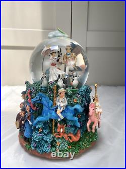 Disney Store Mary Poppins Let's Go Fly A Kite Water Snow Globe Music Box