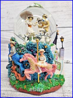 Disney Store Mary Poppins Let's Go Fly A Kite Water Snow Globe Music Box