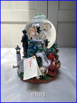 Disney Store Mary Poppins Let's Go Fly A Kite Water Snow Globe Music Box