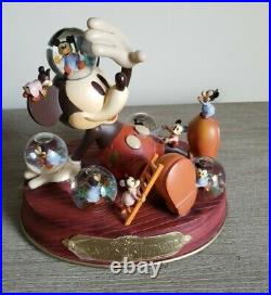 Disney Store Mickey Mouse Mickey's Nightmare Large Musical Snow Globe