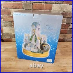 Disney Store Multi Princess Rotating Musical Snow Globe Works Great IN BOX