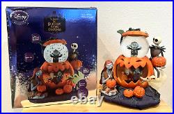 Disney Store Nightmare Before Chrismast Musical Snow Globe Jack Sally Damage