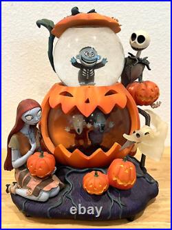 Disney Store Nightmare Before Chrismast Musical Snow Globe Jack Sally Damage