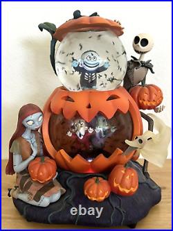 Disney Store Nightmare Before Chrismast Musical Snow Globe Jack Sally Damage