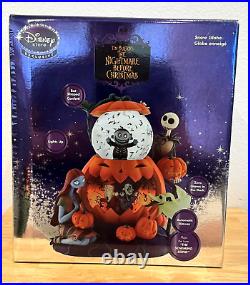 Disney Store Nightmare Before Chrismast Musical Snow Globe Jack Sally Damage